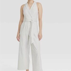 a new day White Tailored Pinstriped Jumpsuit
